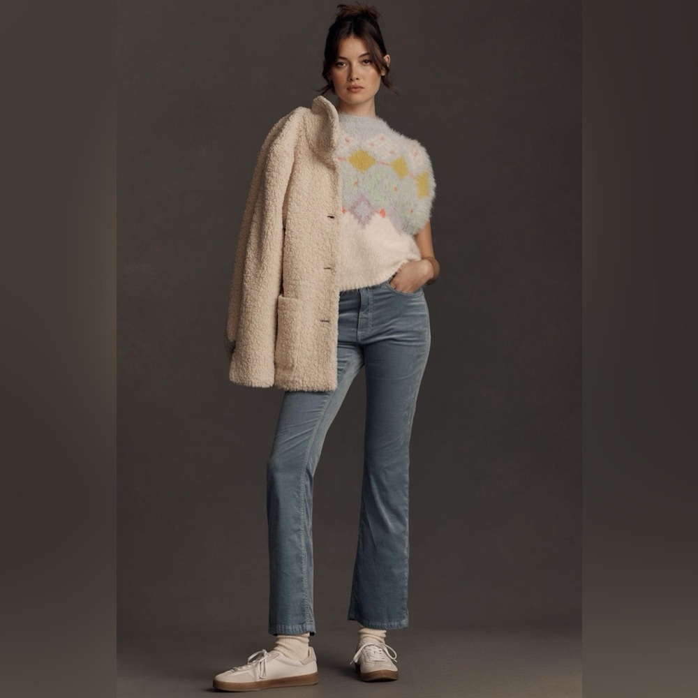 NWT Anthropologie Yaya Mid-rise Cropped Velvet Jeans 31